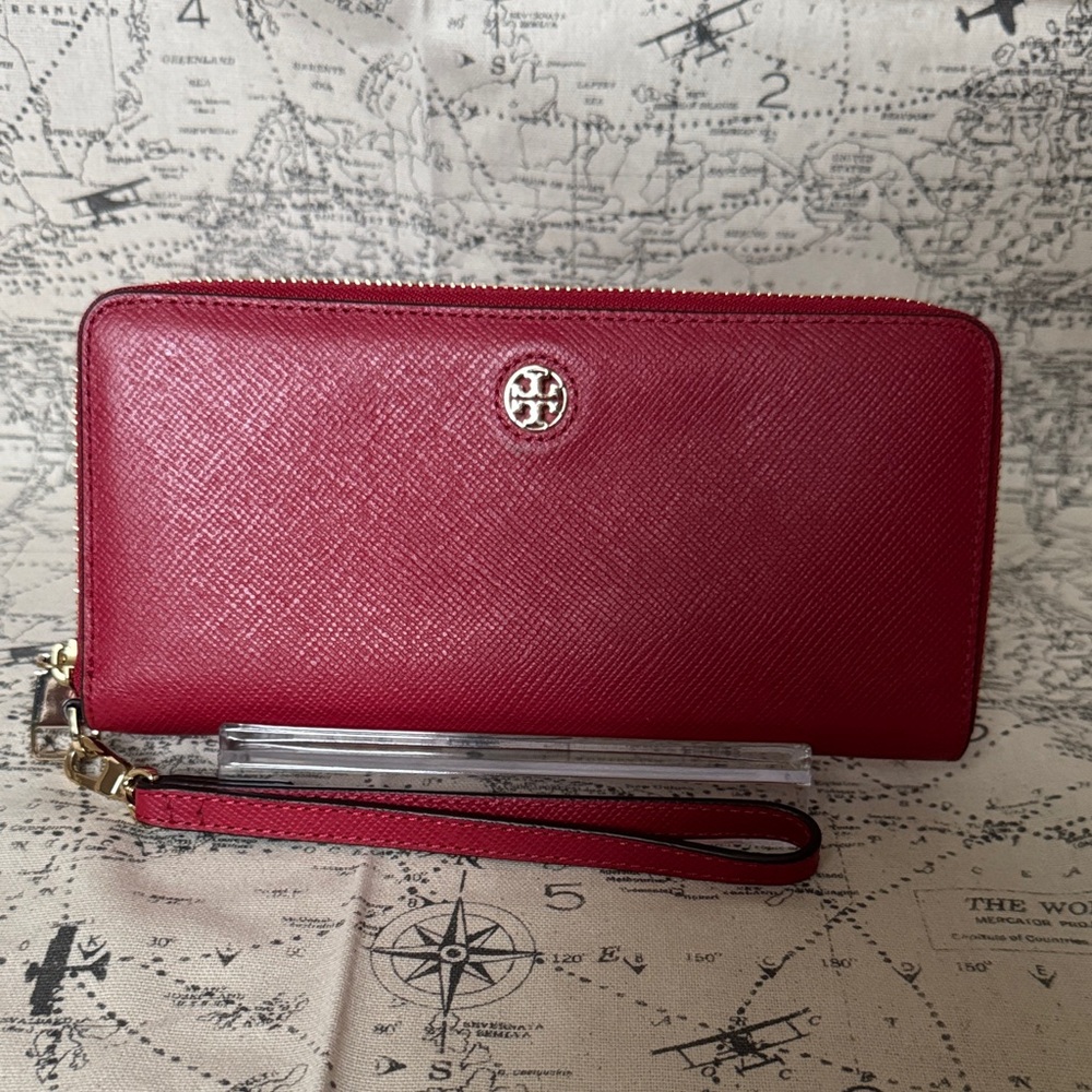 Tory Burch Crimson Wristlet Wallet